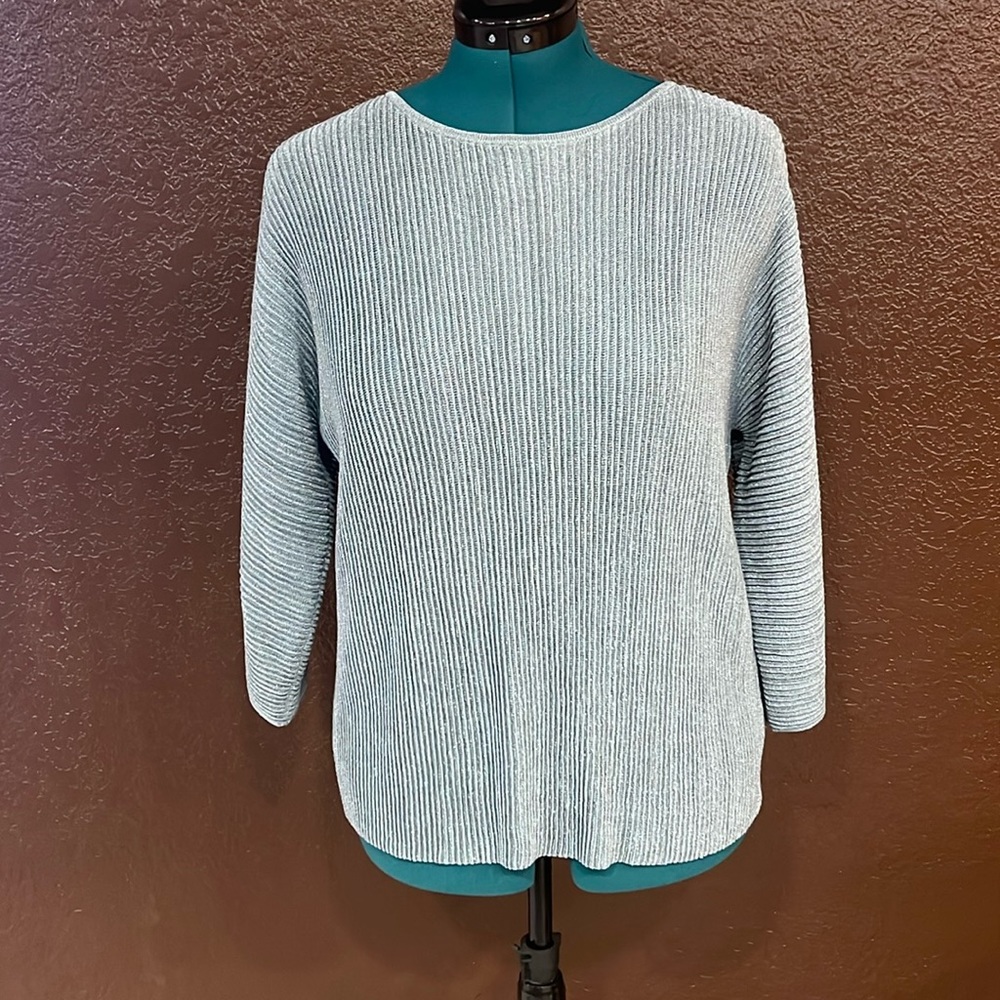 Eileen Fisher Metallic Blue Top